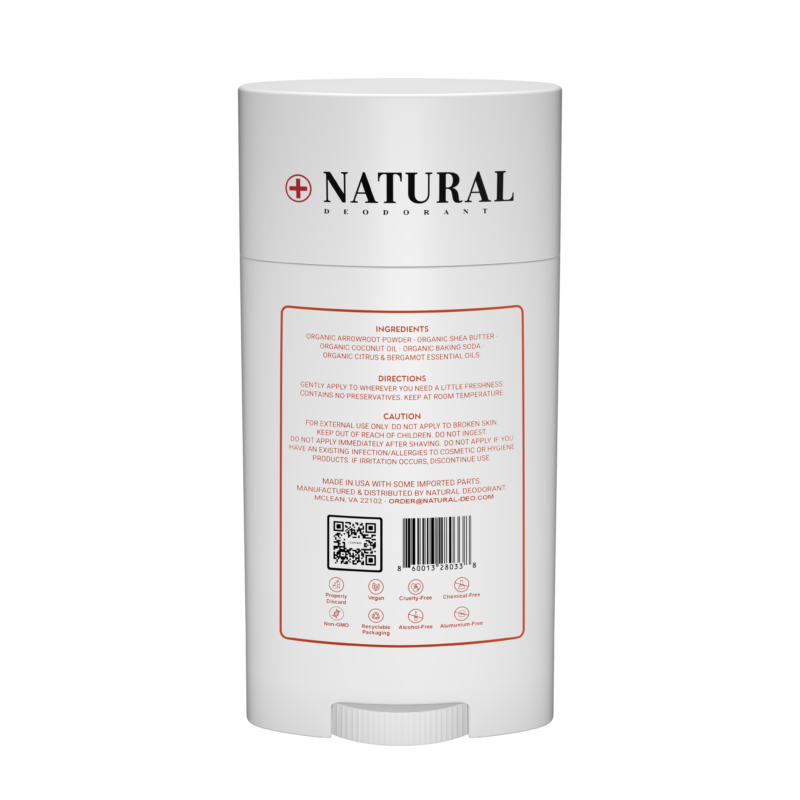 NATURAL DEODORANT Citrus and Bergamot Organic Deodorant
