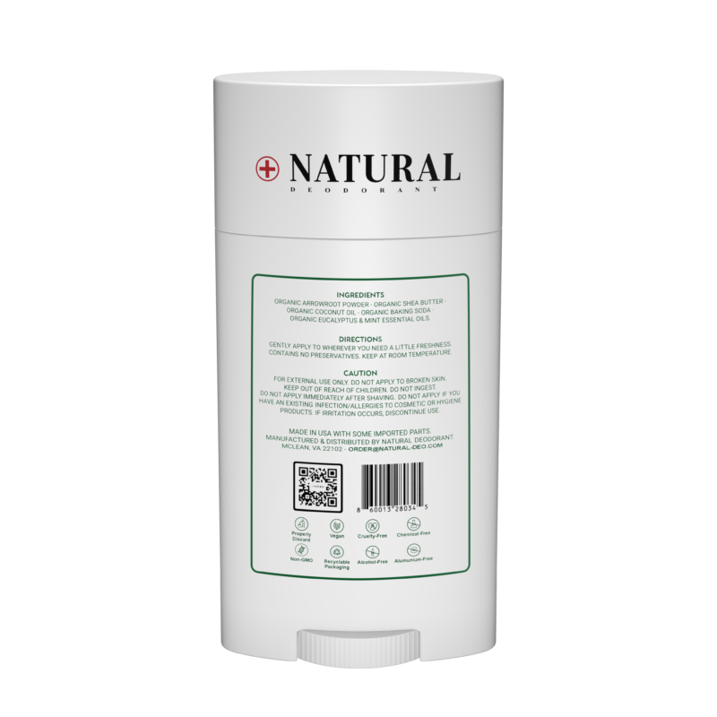 NATURAL DEODORANT Eucalyptus and Mint Organic Deodorant